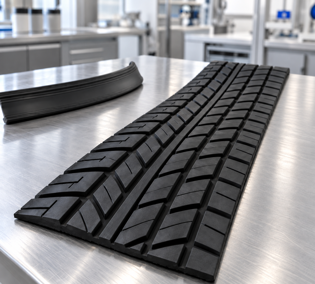 Rubber tread component